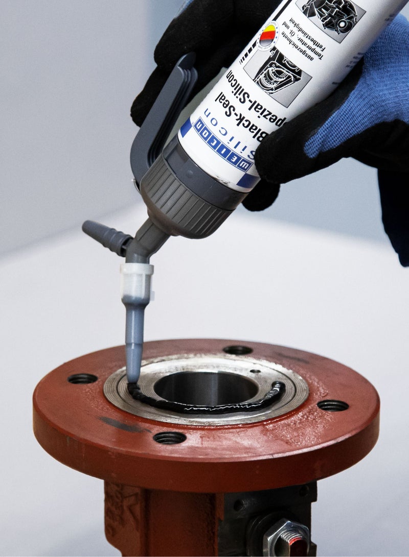 WEICON Black-Seal 200ml Presspack Silicone Adhesive Sealing Compound for Bonding Sealing of Pump Tanks Motor Gearbox and much more Pressure- Heat Resistant Black Grey - Image 2