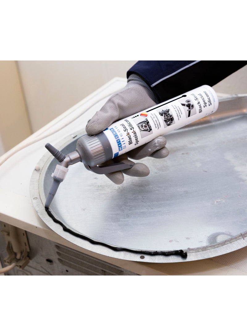 WEICON Black-Seal 200ml Presspack Silicone Adhesive Sealing Compound for Bonding Sealing of Pump Tanks Motor Gearbox and much more Pressure- Heat Resistant Black Grey - Image 5