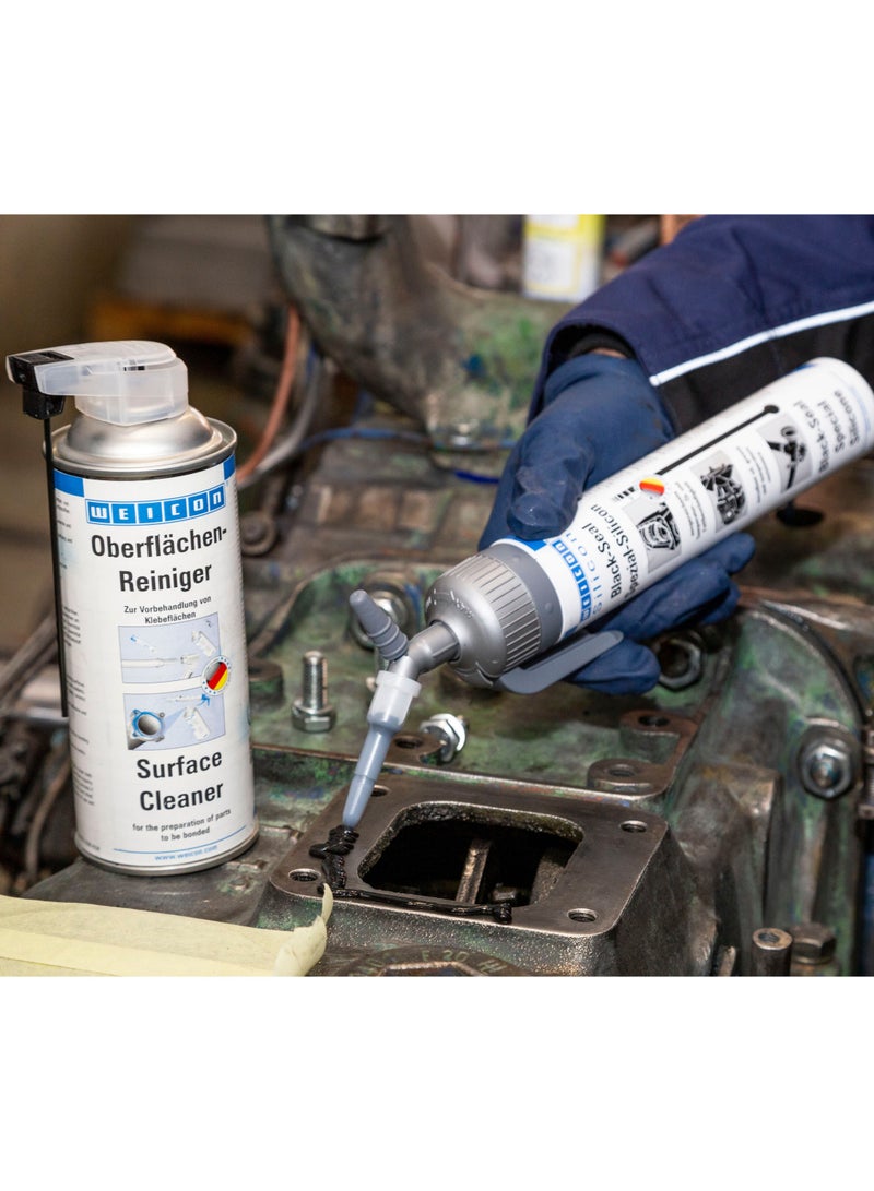 WEICON Black-Seal 200ml Presspack Silicone Adhesive Sealing Compound for Bonding Sealing of Pump Tanks Motor Gearbox and much more Pressure- Heat Resistant Black Grey - Image 3