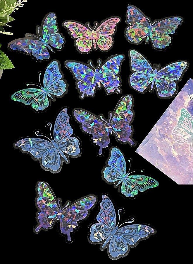 10-Piece 3D Butterflies Wall Stickers,3D Butterfly Decorative Wall Sticker Set Multicolour for Party Decorations  Colorful - Image 1