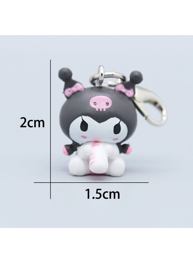 Hot Sale Mini Small KT Cat Shrimp Clasp Cute Hello Kitty Diy Pendant Bracelet Necklace Bag Decoration-Color:Bottle Kurome Shrimp Button - Image 1