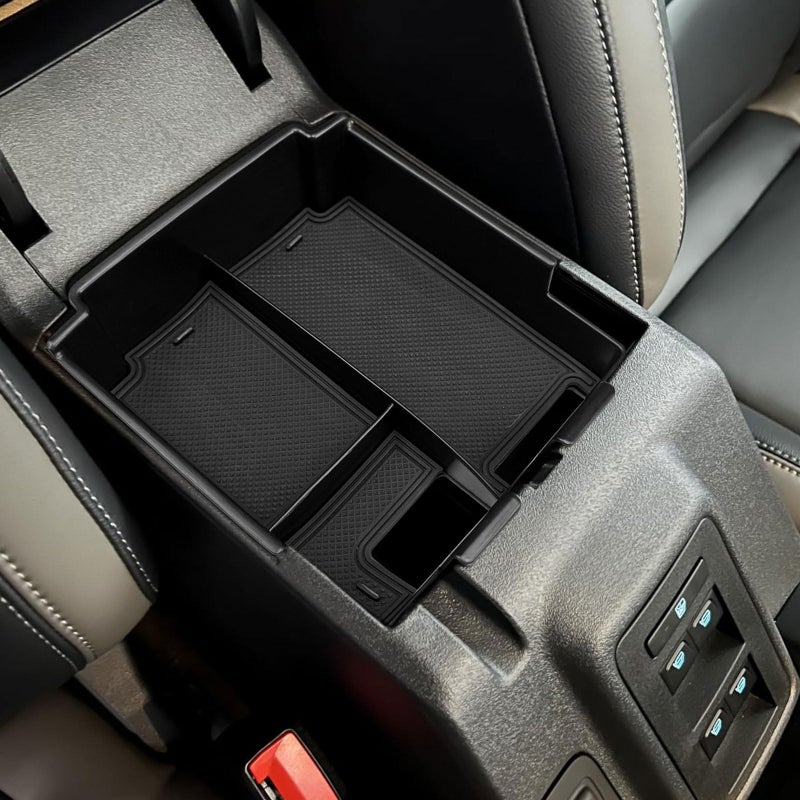 Zxiaochun Center Console Tray Compatible with 2025 2026 Ford Bronco 4-Door Accessories, Full Size Console Armrest Box Organizer, ABS Plastic Black (NOT for Manual & 2-Door & Sport Model) - Image 5