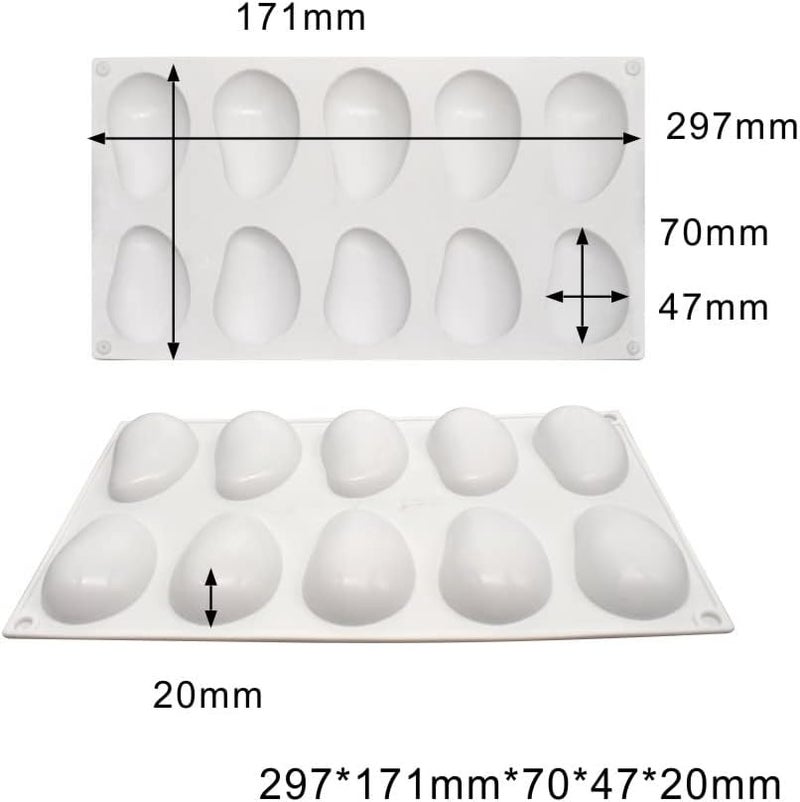 mostsom Silicone Mold Dessert Silicone Cake Mold For Baking Fondant Mould Fruit Shape Sugar Candy Jelly Bakeware Chocolates Mould (Mango H_11.68x6.84x0.8 inch) - Image 3