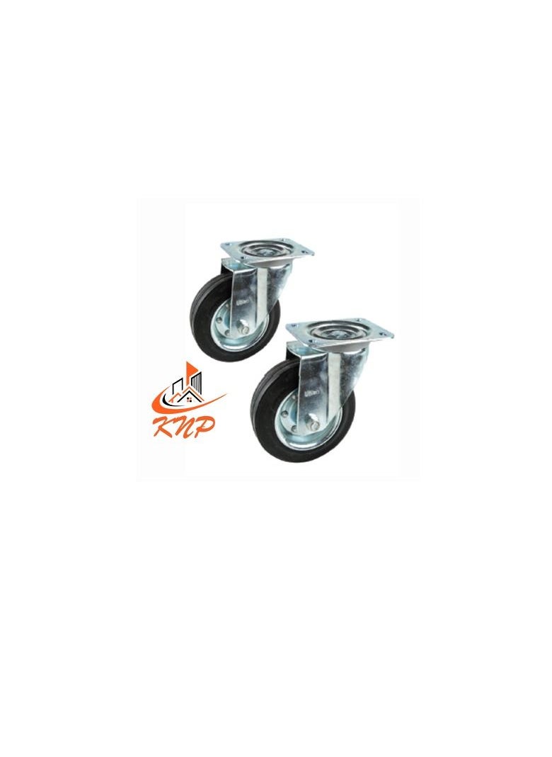 KNP Caster Wheel Rubber 8" Swivel  - Image 1