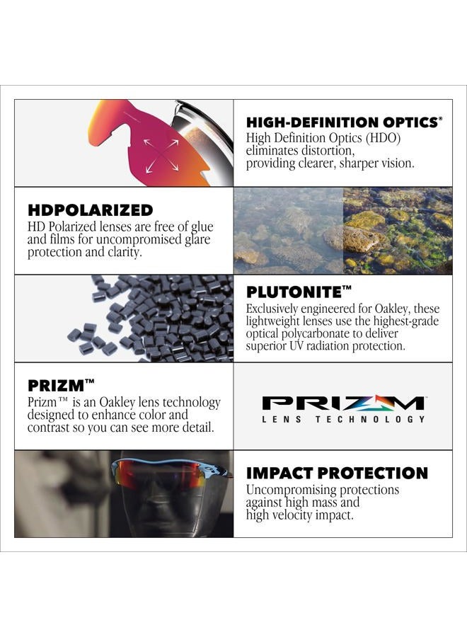 OAKLEY Men's OO9208 Radar EV Path Rectangular Sunglasses, Matte Lilac/Prizm Slate, 38 mm - Image 5