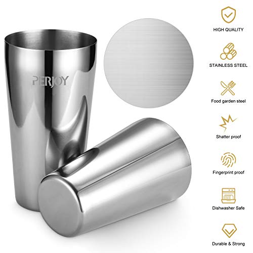 Perjoy Cocktail Shaker Set, 16 Piece Bartender Kit, Cocktail Shaker, Stainless Steel Bar Set Accessories, Coktail Set, Boston Shaker, Drink Mixer Shaker, Bartending Bar Tools with Muddler Spoon Jigger - Image 4
