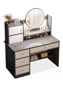 Sharpdo Bedroom Dressing Table with LED Makeup Mirror, 3-Level Light Adjustment, Large Drawer Storage, 80×40×128cm  - Image 2