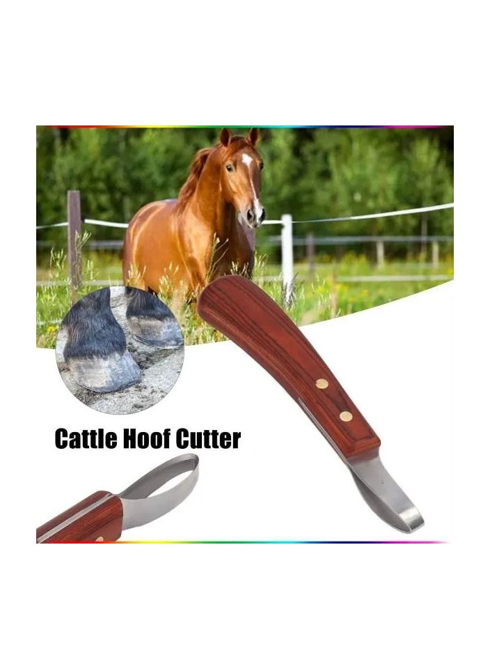 Generic 1-Piece Professional Multipurpose Cattle Horse Hoof Cutter,Stainless Steel Blade Rubber Wood Handle Hoof Trimmer Shears - Image 1