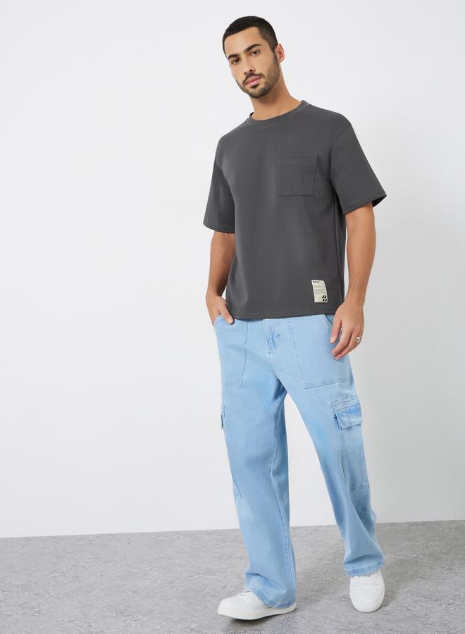 ستايلي تيشيرت جيرسي ثقيل قابل للتمدد بقصة واسعة - Image 2