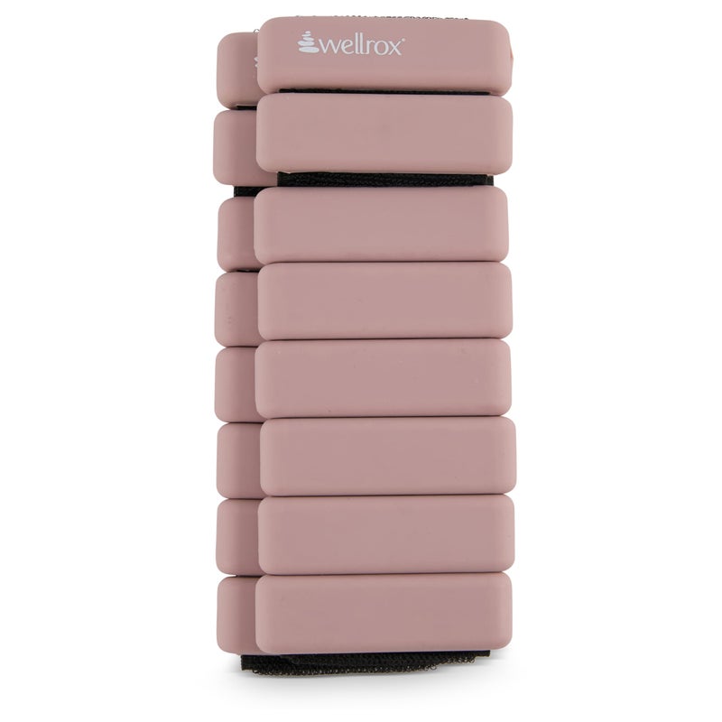 Wellrox Weighted Bangles â€“ Adjustable Ankle and Wrist Weights for Women & Men â€“ Set of Ankle Weights 2 lbs (1 lb Each Wrist Weight) | Weighted Arm Bands for Pilates, Yoga, Running & Walking (Rose) - Image 2