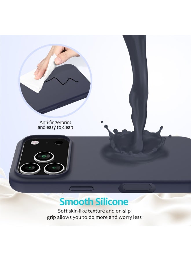 Liquid Silicone Protective Case Compatible with iPhone 17 Pro Max 6.9-Inch, Slim Matte Back Cover, Silky Soft Touch, Shockproof Design, Anti-Fingerprint with Microfiber Lining - Image 4