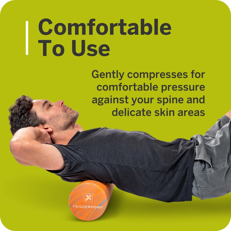 TRIGGERPOINT Foundation Roller - Premium EVA Foam Muscle Recovery and Flexibility Roller, Soft Compression for Injury Prevention, Travel-Friendly, Ideal for Athletes, Black/Grey, 18" - Image 3