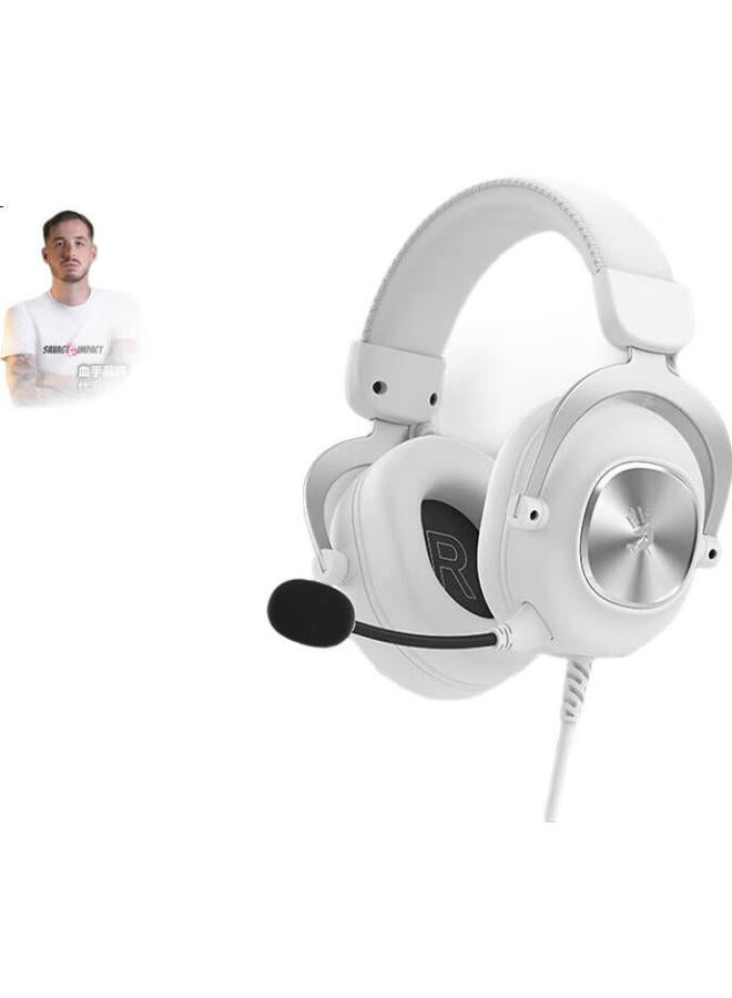 A4TECH A4Tech M760 Wired Gaming Headset, Over-Ear, Blood Hand Phantom Usb 7.1 Sound, Fps Pubg Csgo, Computer Gaming, Noise-Canceling Microphone Headset, Silver White - Image 3