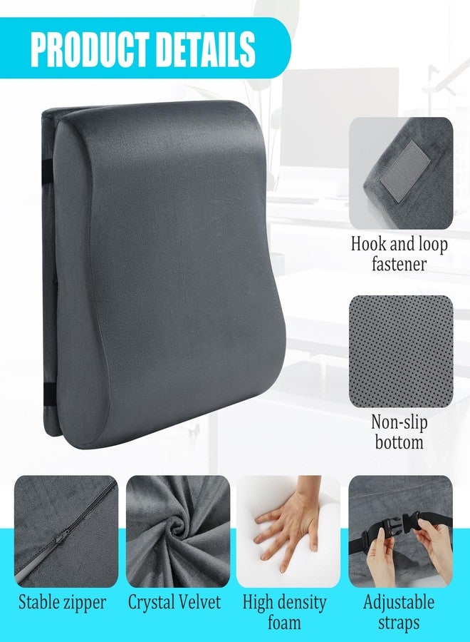 ROYALAY Adjustable Recliner Leg Rest Cushion, Widen and Thicken Recliner Footrest Extender, Wave Shape Lumbar Support Pillow with Adjustable Elastic Straps, Suitable for Bed Chair Sofa Back Support - Image 2