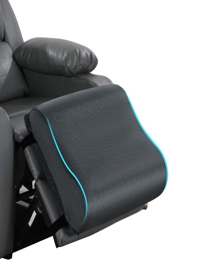 ROYALAY Adjustable Recliner Leg Rest Cushion, Widen and Thicken Recliner Footrest Extender, Wave Shape Lumbar Support Pillow with Adjustable Elastic Straps, Suitable for Bed Chair Sofa Back Support - Image 1