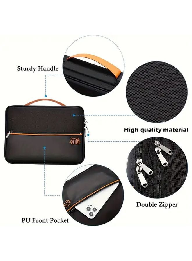 Red Travel Cable Organizer Large Capacity Double Layers Tech Pouch for Power Bank Charger - Image 5