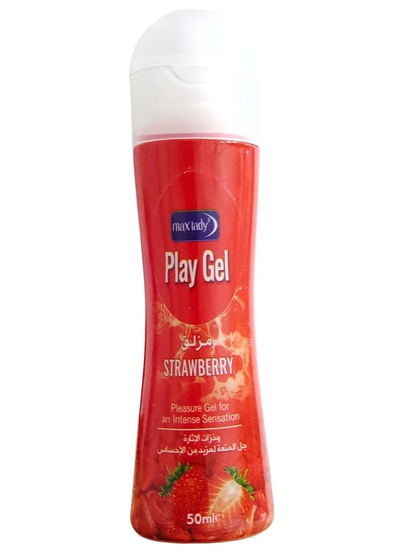 Max Lady Play Gel Strawberry 50ml 
