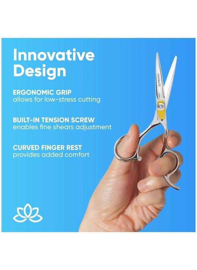 Equinox International - Equinox Professional Hair Scissors - Hair Cutting Scissors Professional - 6.5” Overall Length - Razor Edge Barber Scissors for Men and Women - Premium Shears for Hair Cutting For Salon and Home Use - Image 1