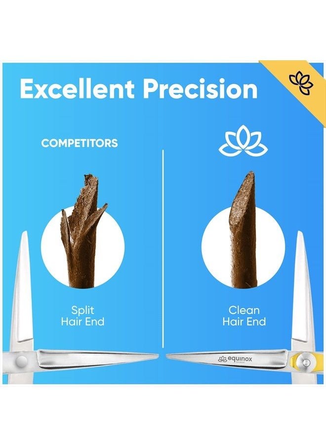 Equinox International - Equinox Professional Hair Scissors - Hair Cutting Scissors Professional - 6.5” Overall Length - Razor Edge Barber Scissors for Men and Women - Premium Shears for Hair Cutting For Salon and Home Use - Image 1