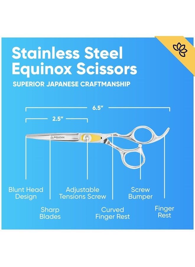Equinox International - Equinox Professional Hair Scissors - Hair Cutting Scissors Professional - 6.5” Overall Length - Razor Edge Barber Scissors for Men and Women - Premium Shears for Hair Cutting For Salon and Home Use - Image 1