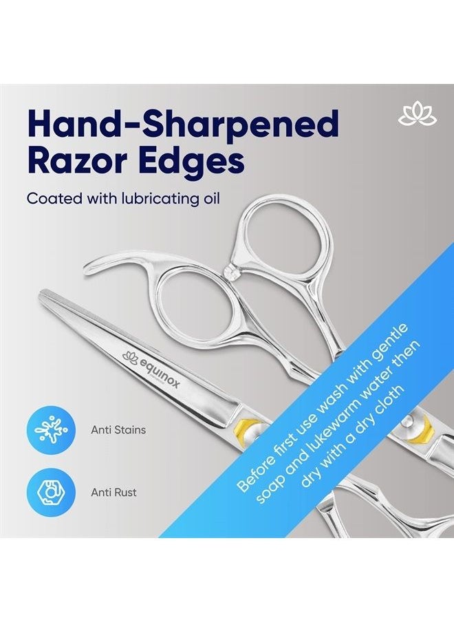 Equinox International - Equinox Professional Hair Scissors - Hair Cutting Scissors Professional - 6.5” Overall Length - Razor Edge Barber Scissors for Men and Women - Premium Shears for Hair Cutting For Salon and Home Use - Image 1