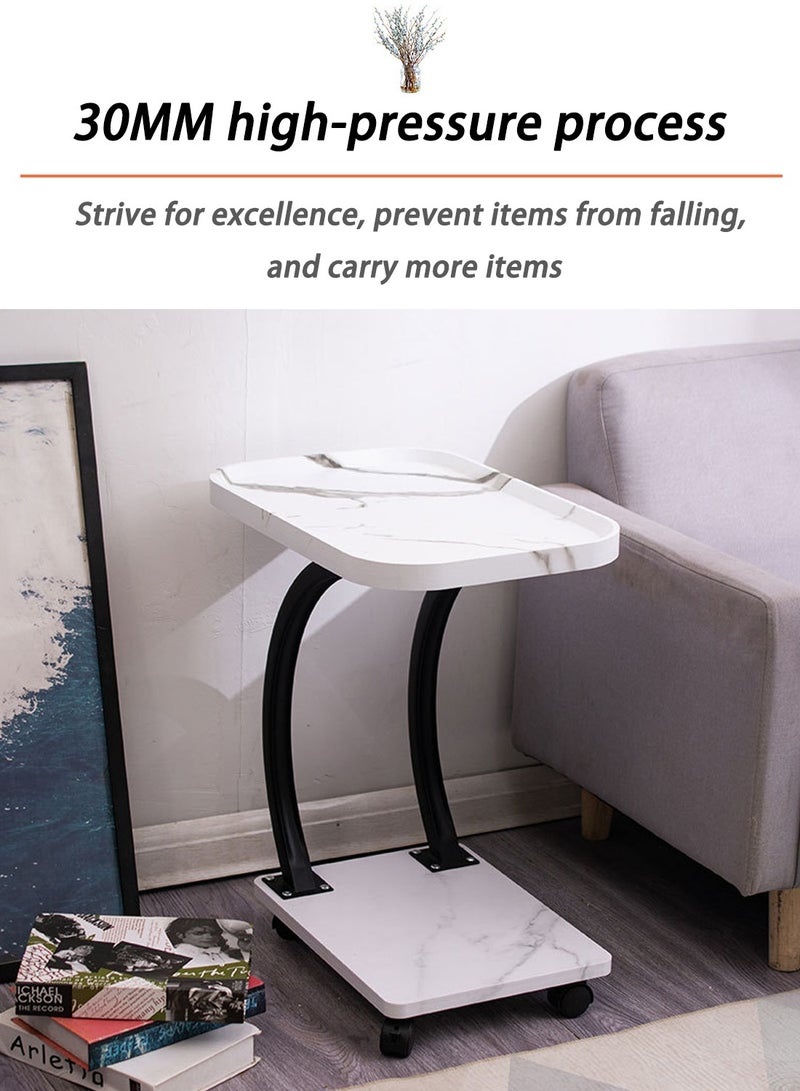 EqiEch Coffee Table Double Layer Tea Table Removable Storage Table Waterproof Sofa Table, High Load-bearing Eco-friendly Material, Wood Grain Finish Suitable for Living Room Cafe Flower Shop - Image 2