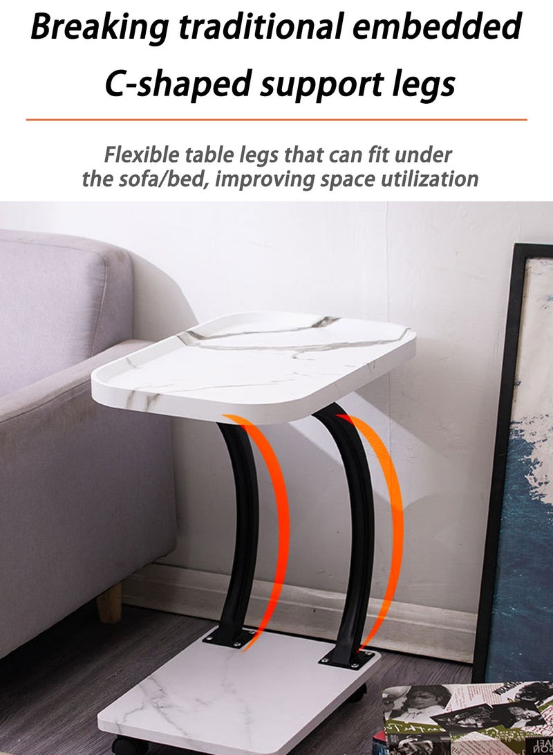 EqiEch Coffee Table Double Layer Tea Table Removable Storage Table Waterproof Sofa Table, High Load-bearing Eco-friendly Material, Wood Grain Finish Suitable for Living Room Cafe Flower Shop - Image 3