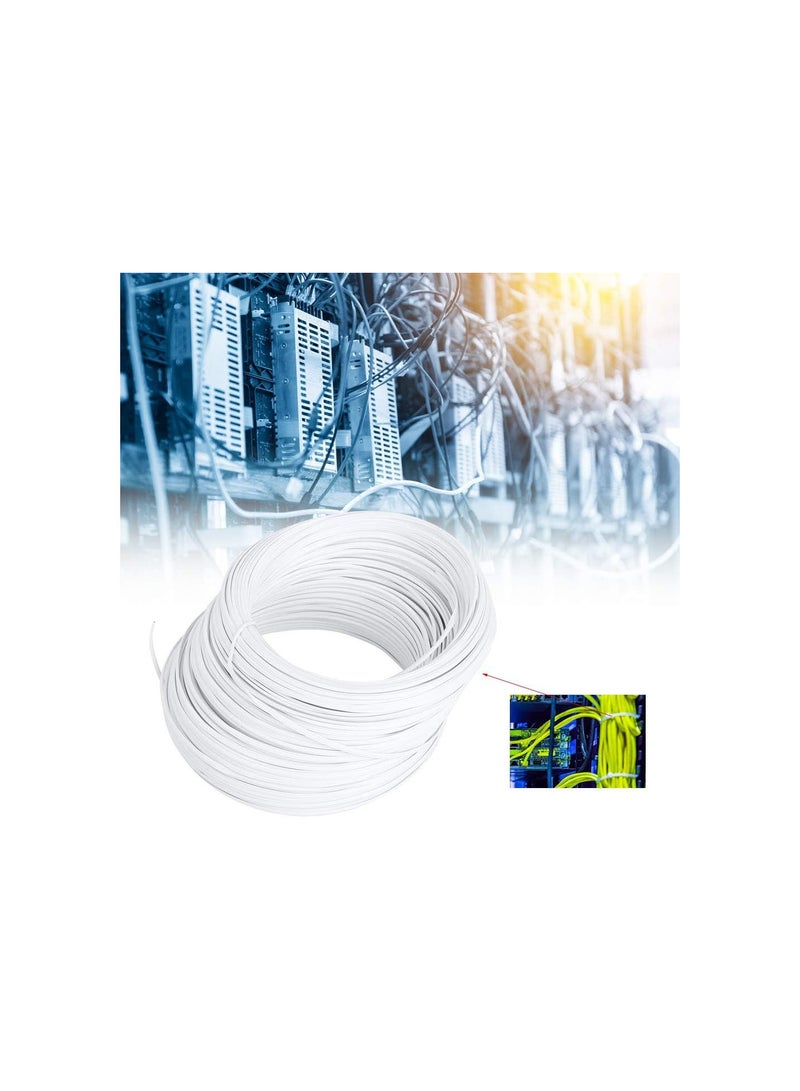 GGOOT Plastic Coated Garden Wire, 328ft 0.55mm White Plastic Plant Twist Tie Galvanized Iron Wire Single Core Inside for Secure Vines, Plants, Wire Bundling - Image 5