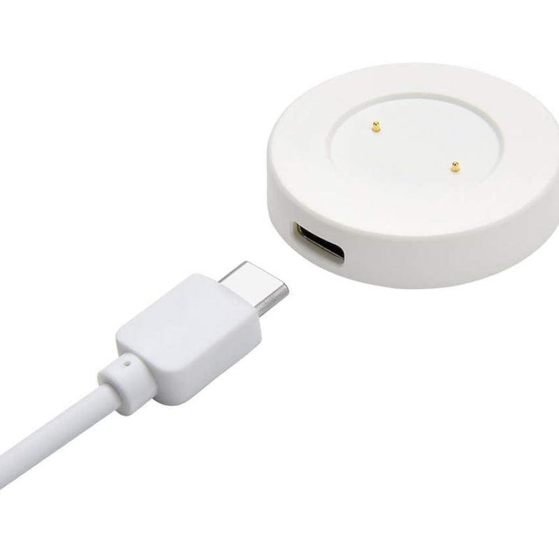 Smartwatch Charger with USB Type-C Cable, Compatible with GT/GT2/GT2e/Magic/Magic watch2/GS Pro/watch Dream, Fast Charging Dock, White - Image 3