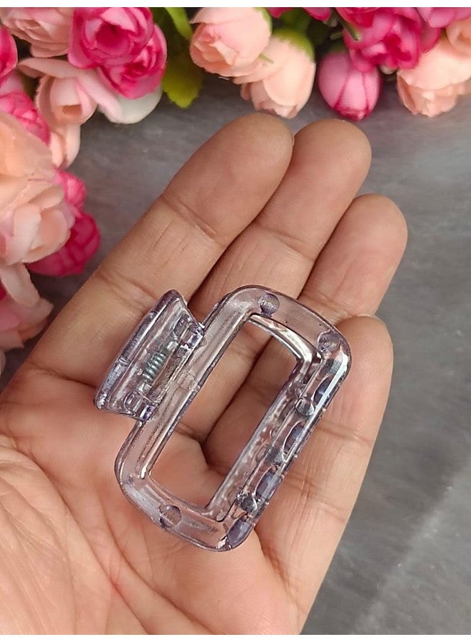 DENICRAAS Square Design Floral Crystal Hair Claw Clips For Girls & Women, 10 Pack, Multi-Color Assortment Strong Grip, Lightweight,Hair Accessory - Image 3