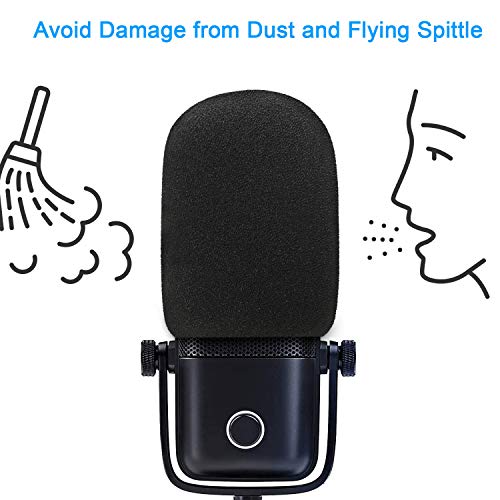 SUNMON Wave 1 Pop Filter - Professional Mic Windscreen Foam Cover Compatible with Elgato Wave USB Condenser Microphone to Reduce Pops and Hisses by SUNMON - Image 2