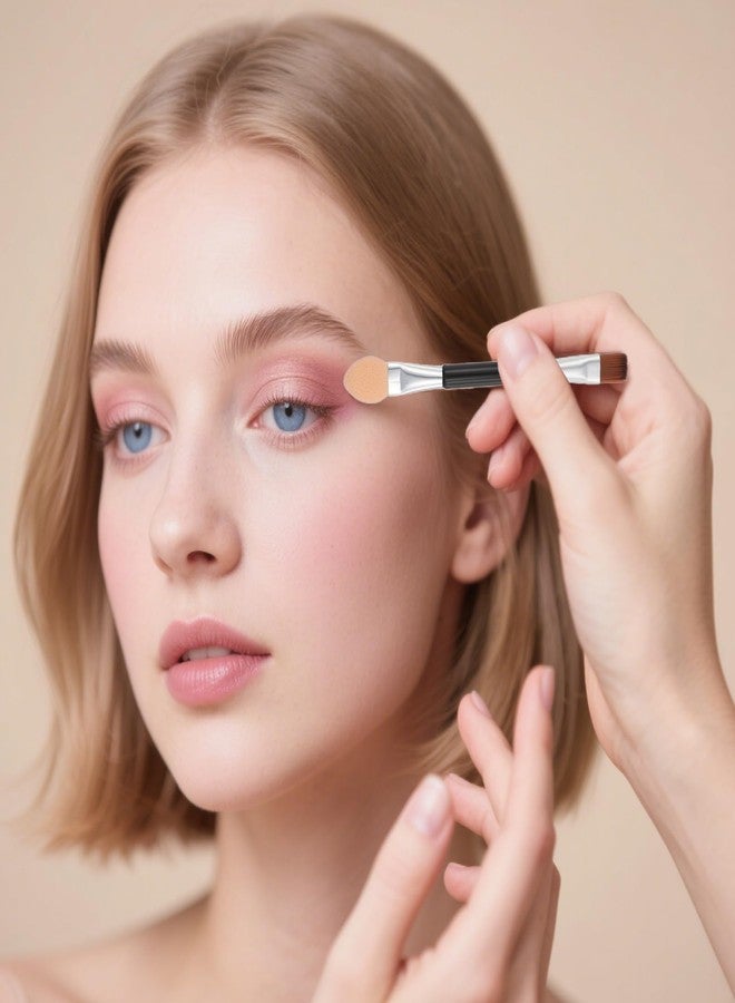 Eldraqth 30pcs Dual Sides Disposable Eye Shadow Applicators Eyeshadow Applicators Sticks with Soft Sponge Head Eyes Makeup Cosmetic Tool Portable Travel Mini Eyes Makeup Brushes Concealer Brush(2.95inch) - Image 5