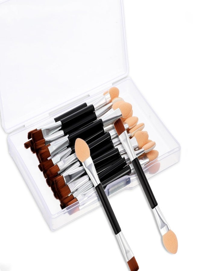Eldraqth 30pcs Dual Sides Disposable Eye Shadow Applicators Eyeshadow Applicators Sticks with Soft Sponge Head Eyes Makeup Cosmetic Tool Portable Travel Mini Eyes Makeup Brushes Concealer Brush(2.95inch) - Image 1