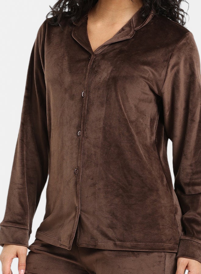 Carina Velvet Classic Pyjama Set - Image 3