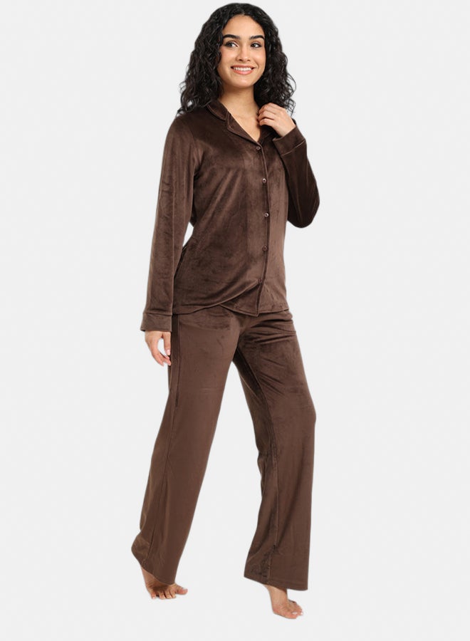 Carina Velvet Classic Pyjama Set - Image 2