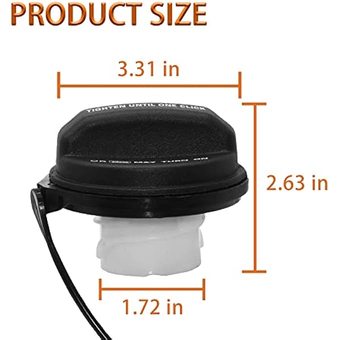 rayihni Fuel Tank Filler Cap Gas Cap Fit For Hyundai AccentAzeraElantraElantra GtEntourageEquusGenesisGenesis CoupeSanta FeSonataTucsonVeloster Replaces310103L600U 310103L600U - Image 4