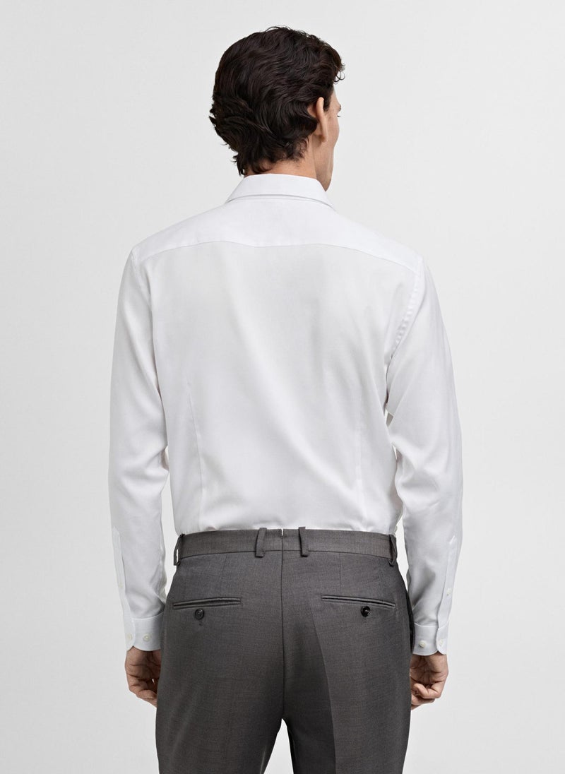 Mango Man Slim-Fit Cotton Suit Shirt  - Image 2