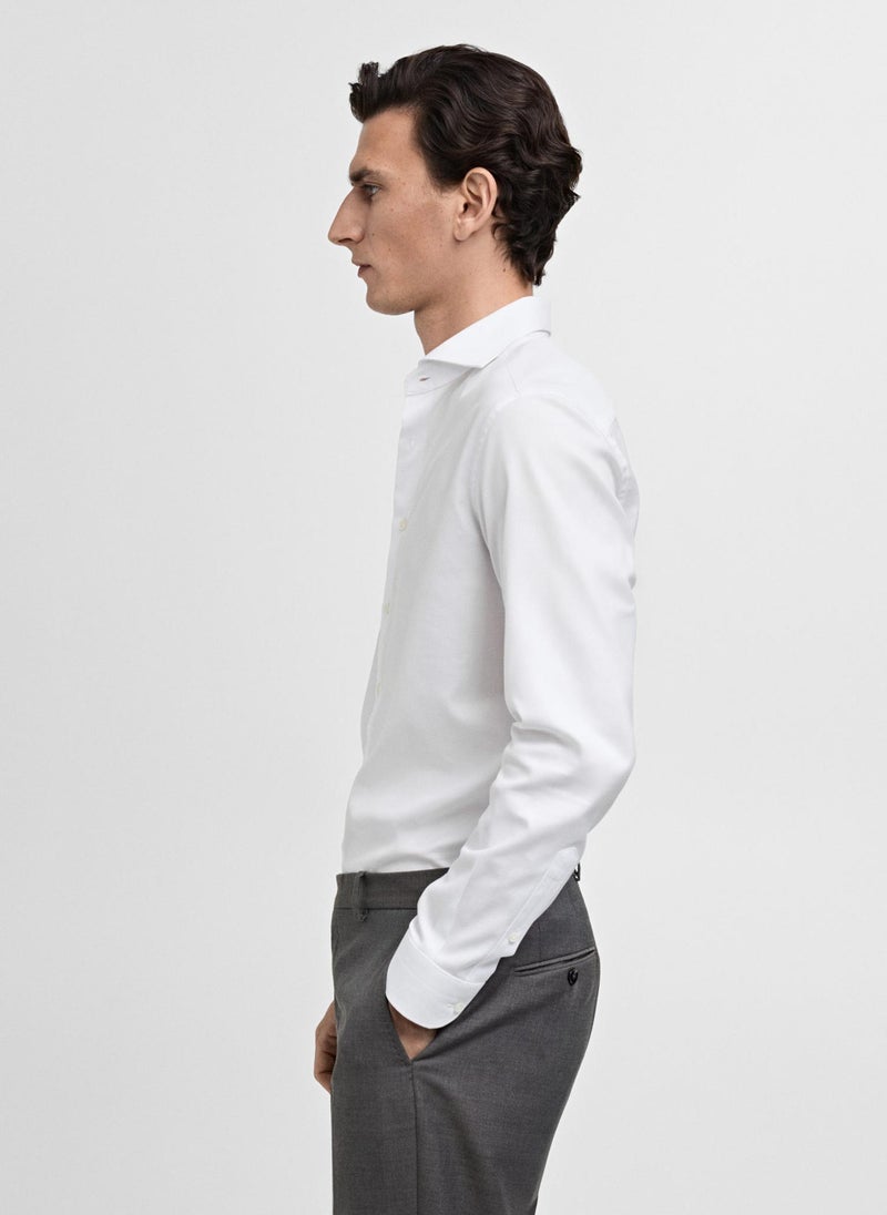 Mango Man Slim-Fit Cotton Suit Shirt  - Image 3