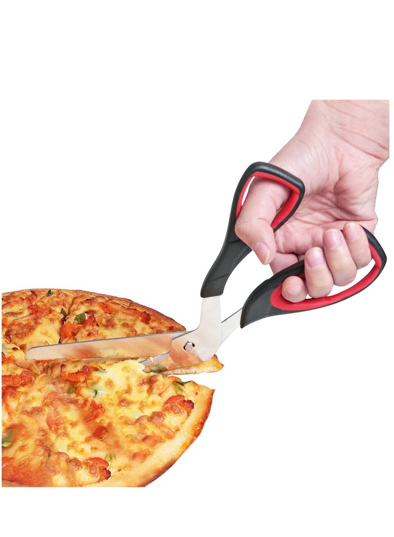 Y&D Pizza Scissors Cutter with Sharp Food Grade Stainless Steel Blade and Handle Soft Multifunctional Kitchen  - Image 1