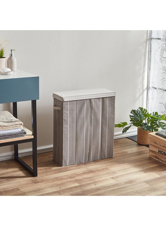 هوم بوكس سلة غسيل قابلة للطي مع غطاء - Image 1