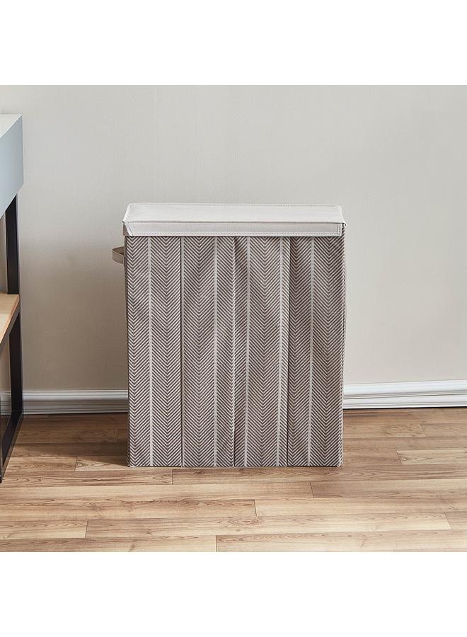 هوم بوكس سلة غسيل قابلة للطي مع غطاء - Image 2