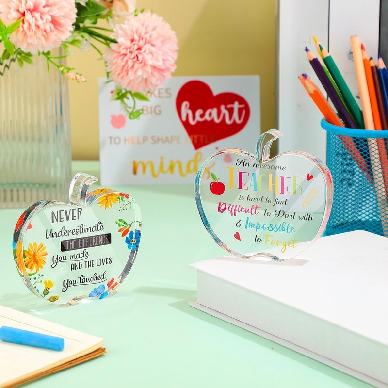 Chunful 2 Pieces Class of 2023 Teacher Appreciation Gifts Acrylic Graduation Gifts Teacher Appreciation Decor Gifts for Graduation Teachers Appreciation Day (Sunflower) - Image 3