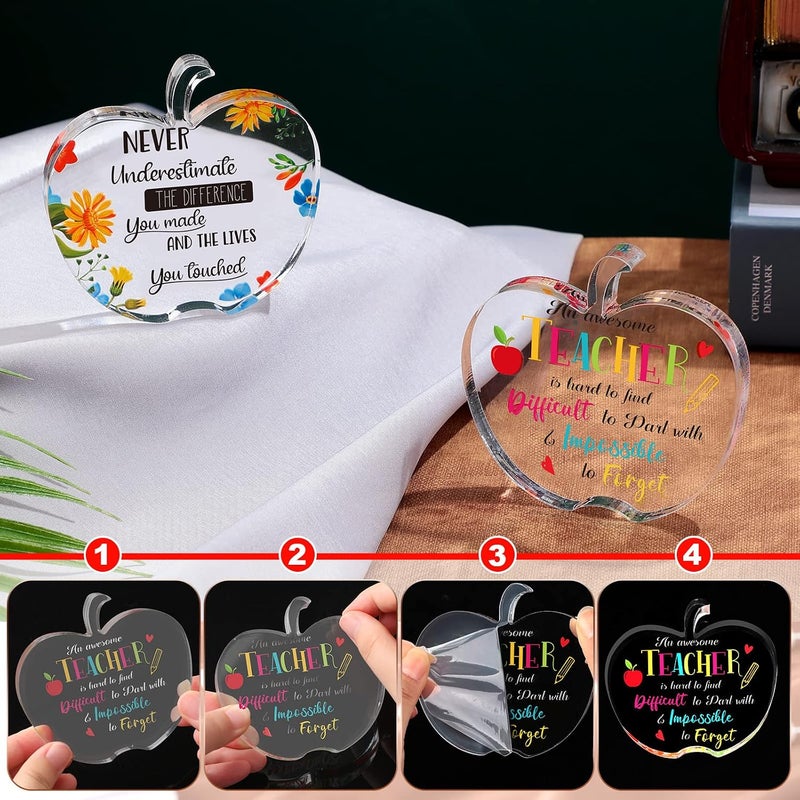 Chunful 2 Pieces Class of 2023 Teacher Appreciation Gifts Acrylic Graduation Gifts Teacher Appreciation Decor Gifts for Graduation Teachers Appreciation Day (Sunflower) - Image 4