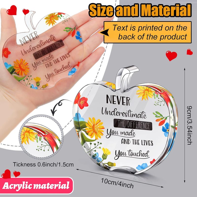 Chunful 2 Pieces Class of 2023 Teacher Appreciation Gifts Acrylic Graduation Gifts Teacher Appreciation Decor Gifts for Graduation Teachers Appreciation Day (Sunflower) - Image 2
