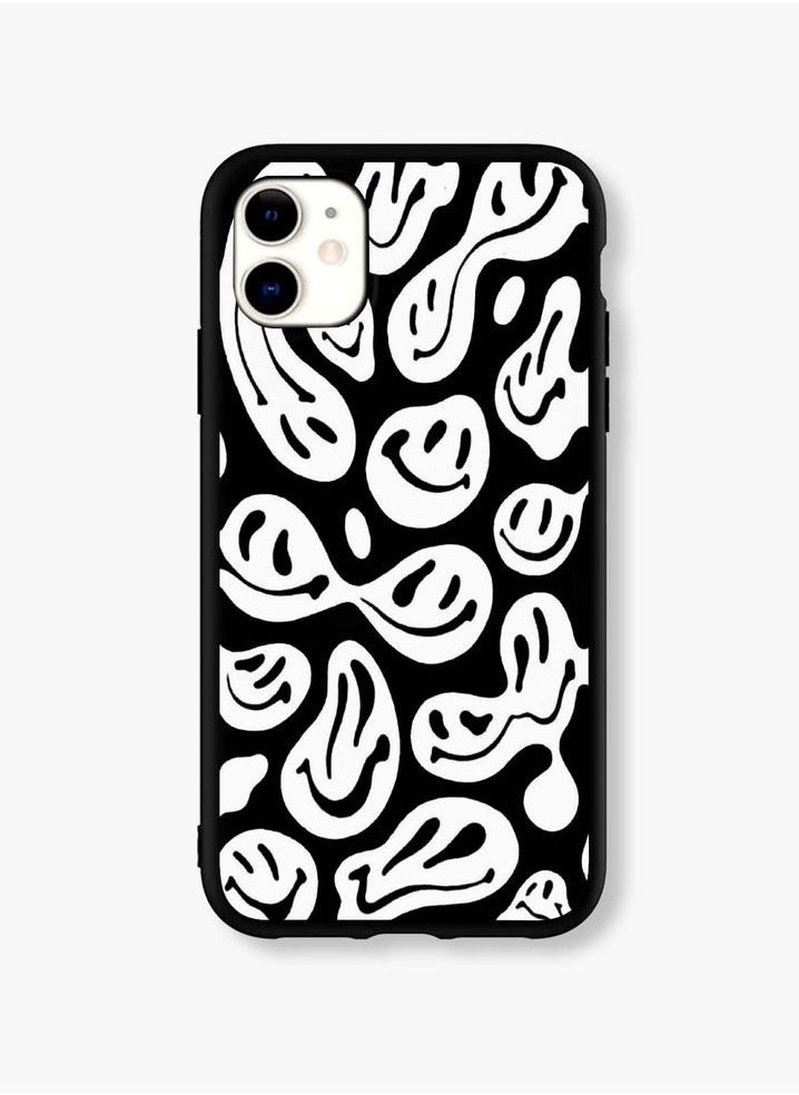 LOUD UNIVERSE Smiley Face Printed Phone Case 