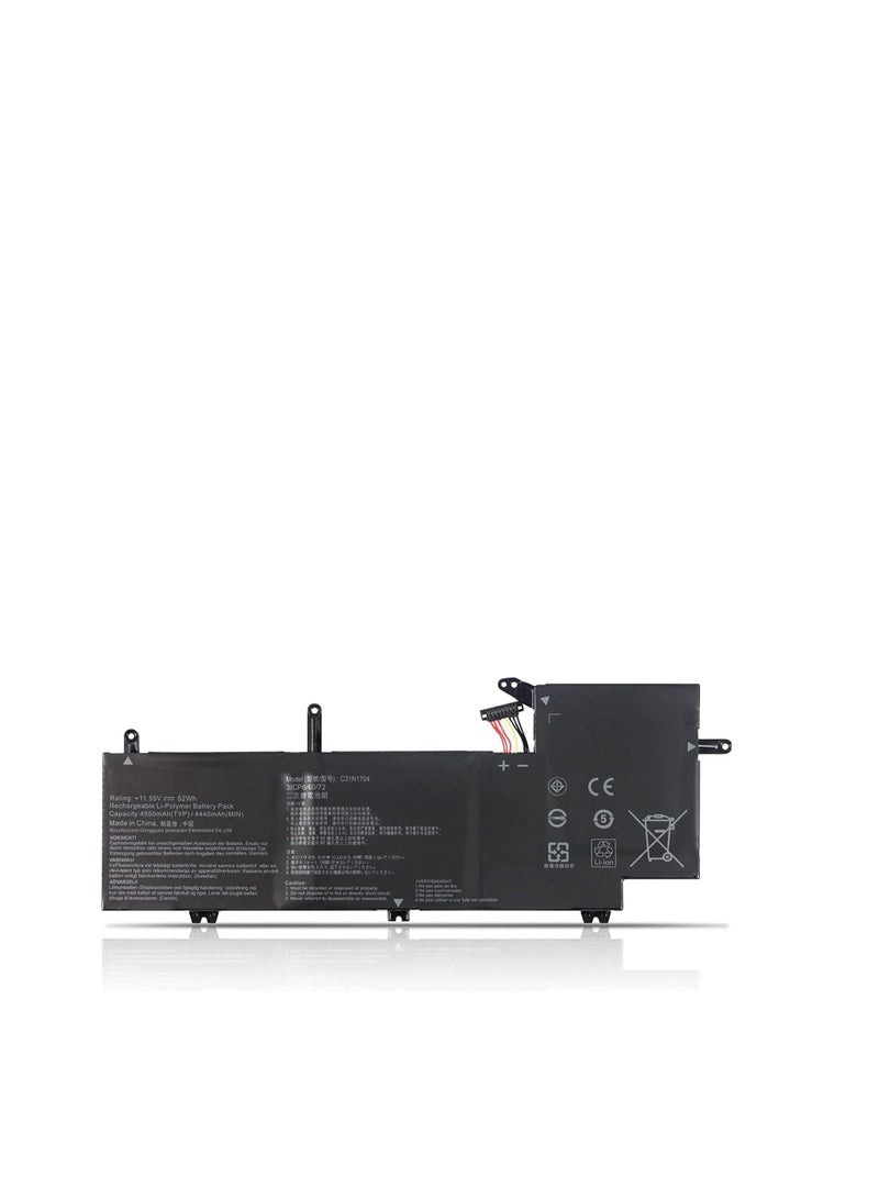 Terabyte 1.55V 52Wh C31N1704 Battery Compatible for Asus ZenBook Flip 15 UX561UD UX561UD-1A UX561UD-BO004T UX561UD-BO005R Q535U Q535UD Q535UD-BI7T11 Series - Image 1