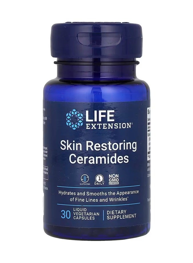 Life Extension, Skin Restoring Ceramides, 30 Liquid Vegetarian Capsules