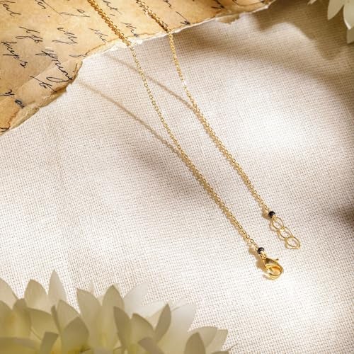 Rubans 22K Gold-Plated White Cubic Zirconia Studded Mangalsutra for Women - Image 5