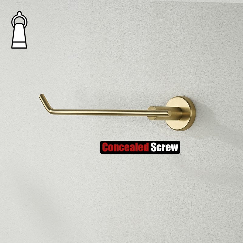 JQK JQK Gold Hand Towel Bar  Stainless Steel Towel Ring for Bathroom  9 Inch Necklace Holder Brushed Golden Wall Mount Left Hand  TR101-BG  - Image 5