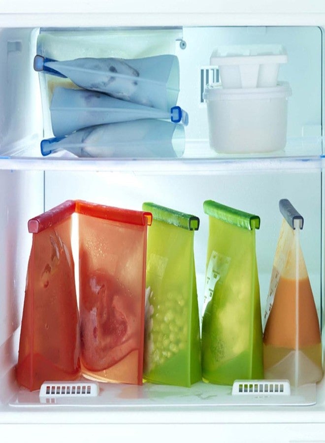 BIRZAR Silicone Food Storage Bag Containers, Airtight Seal Leakproof Freezer Bags for Snack, Sous Vide, Liquids, Fresh Lunch Preservation, Microwave & Dishwasher Safe (1) - Image 5